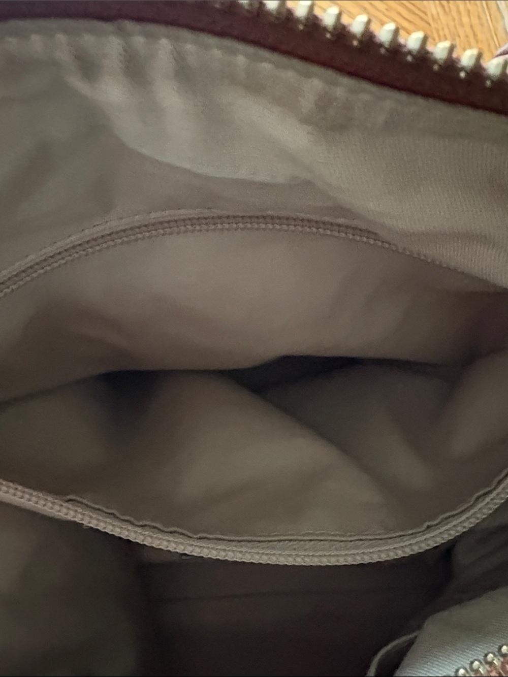 Coach Brown Leather Tote with Tassel Accent - Picture 5 of 5